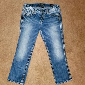 Silver Jeans Women's Blue Ankle & Cropped Jeans